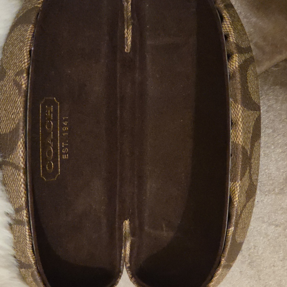 Coach Brown and Tan Eyeglass Case - Picture 3 of 4